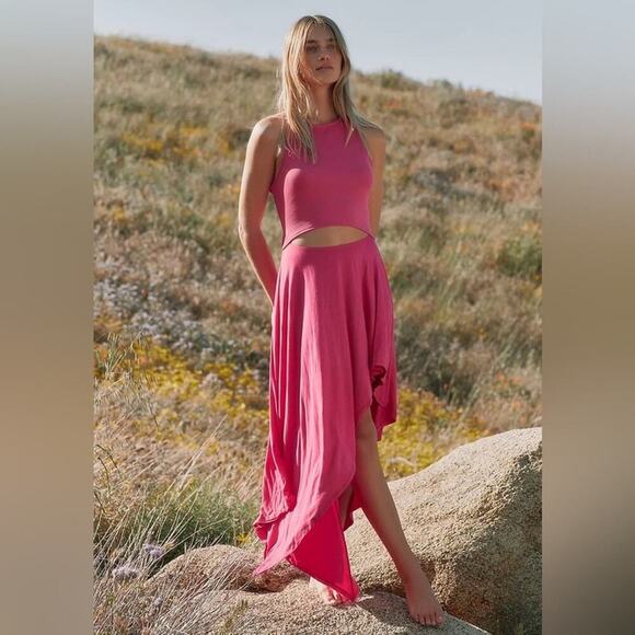 Free People Black Bethany Midi Dress - Picture 4 of 15